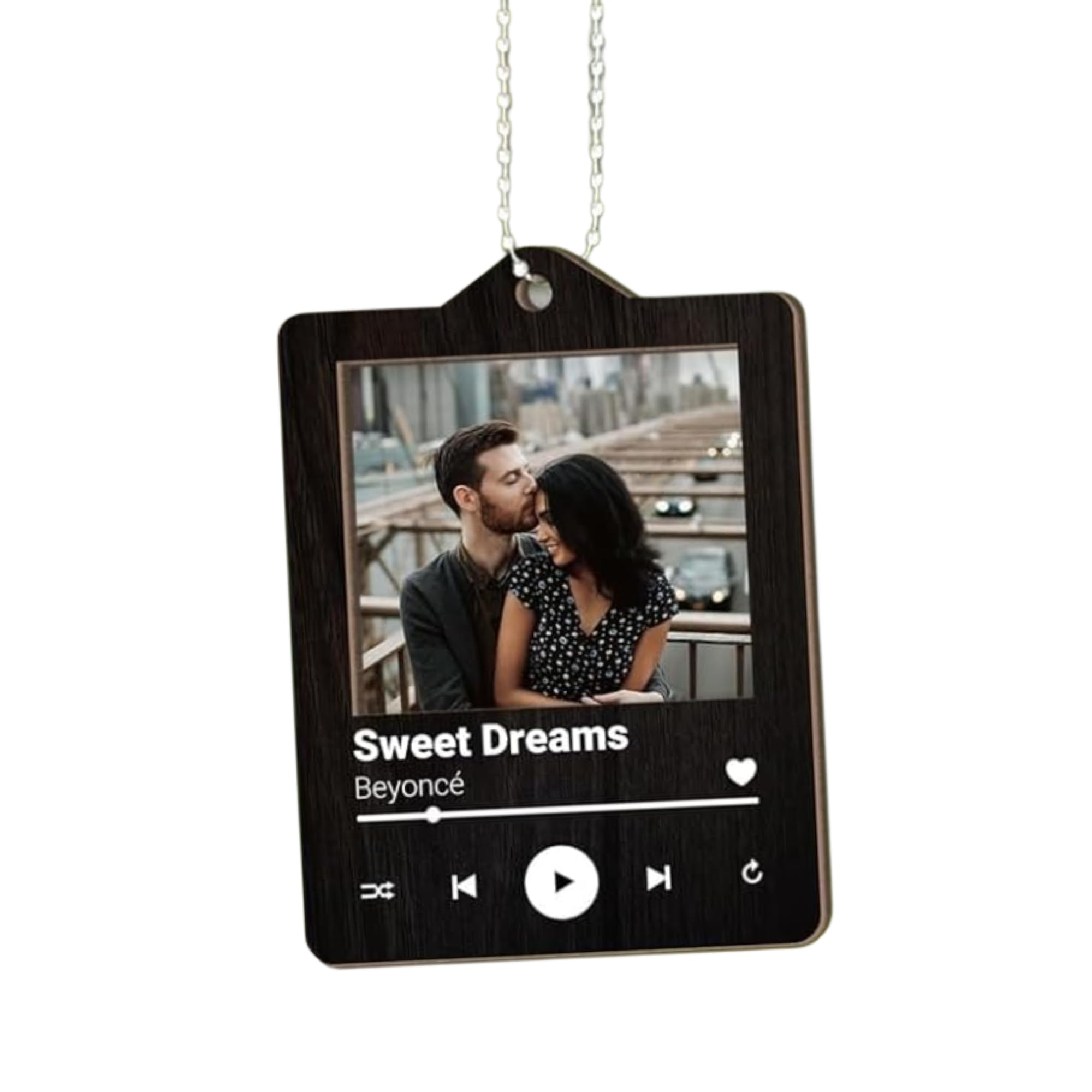 Drive Safe personalized car ornament for rear view mirror
