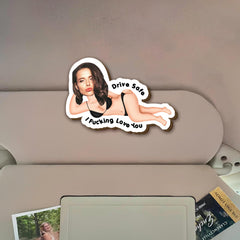 Drive Safe I Love You message on car visor clip