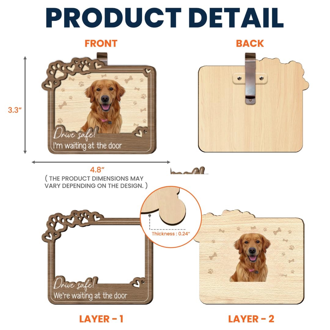 Drive safe message visor clip as car accessory for pets
