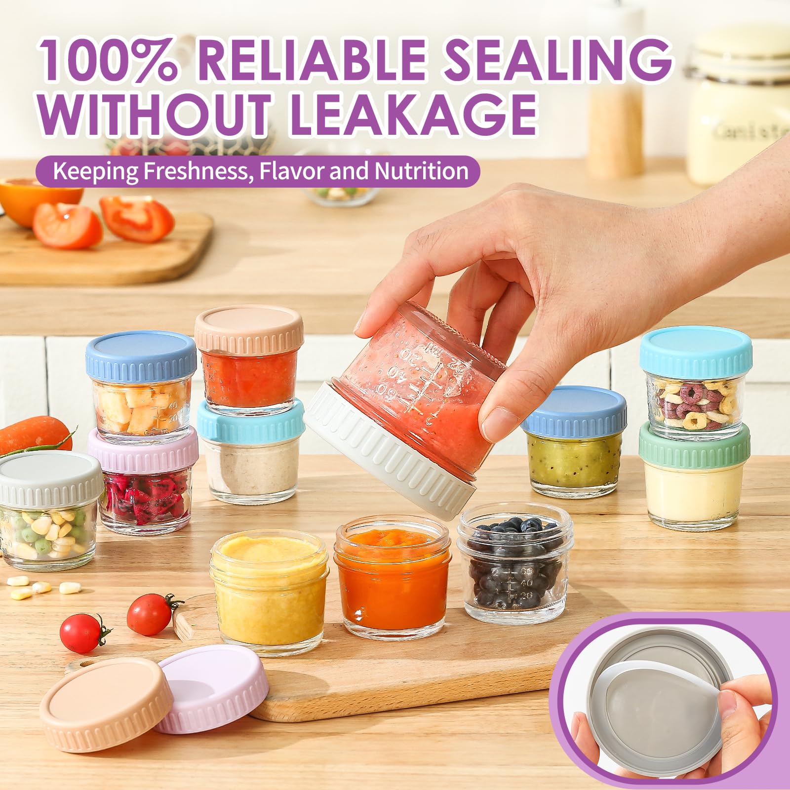 airtight silicone seals on DRKIO jars
