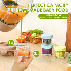BPA free glass baby food containers set for babies