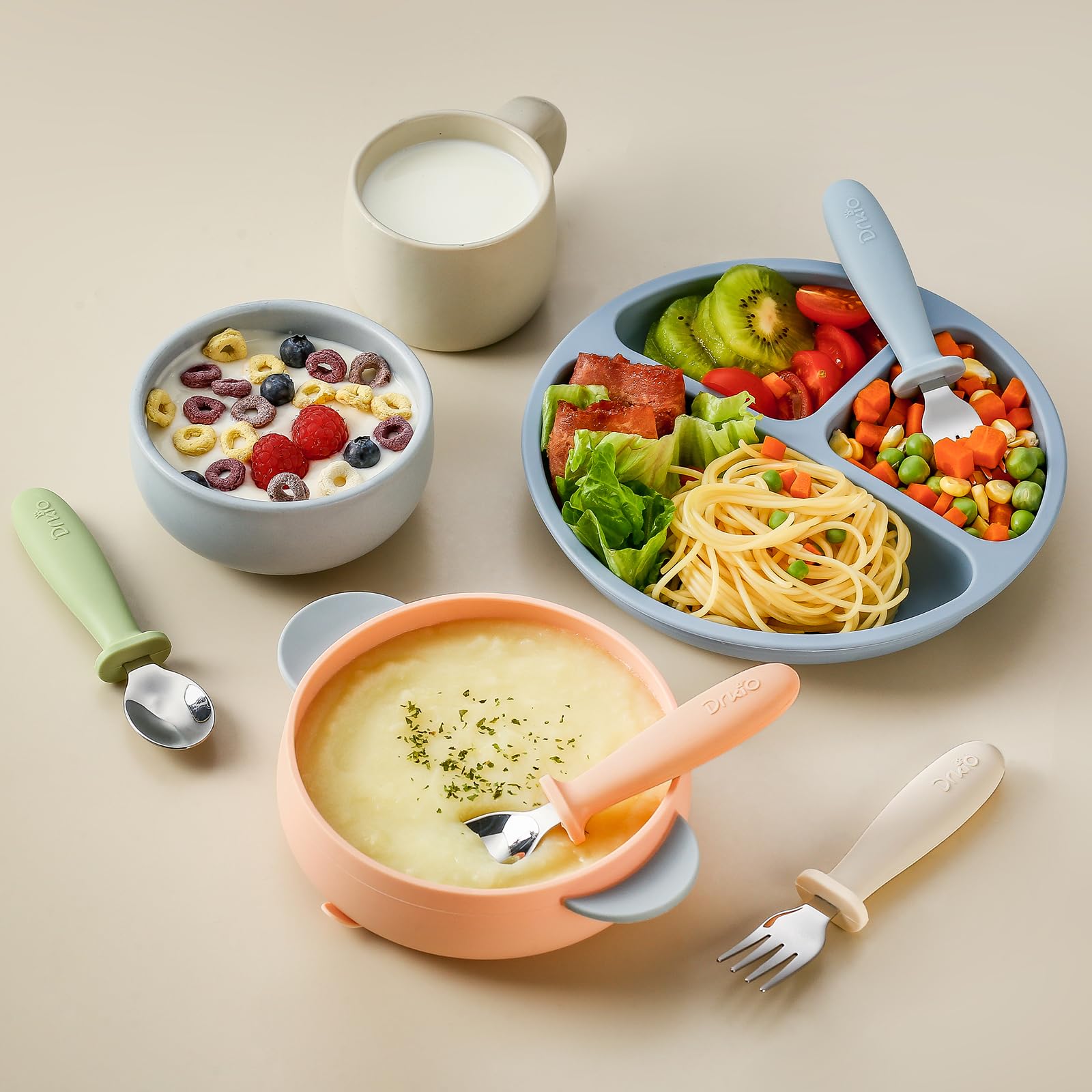 ergonomic compact size utensils for toddlers