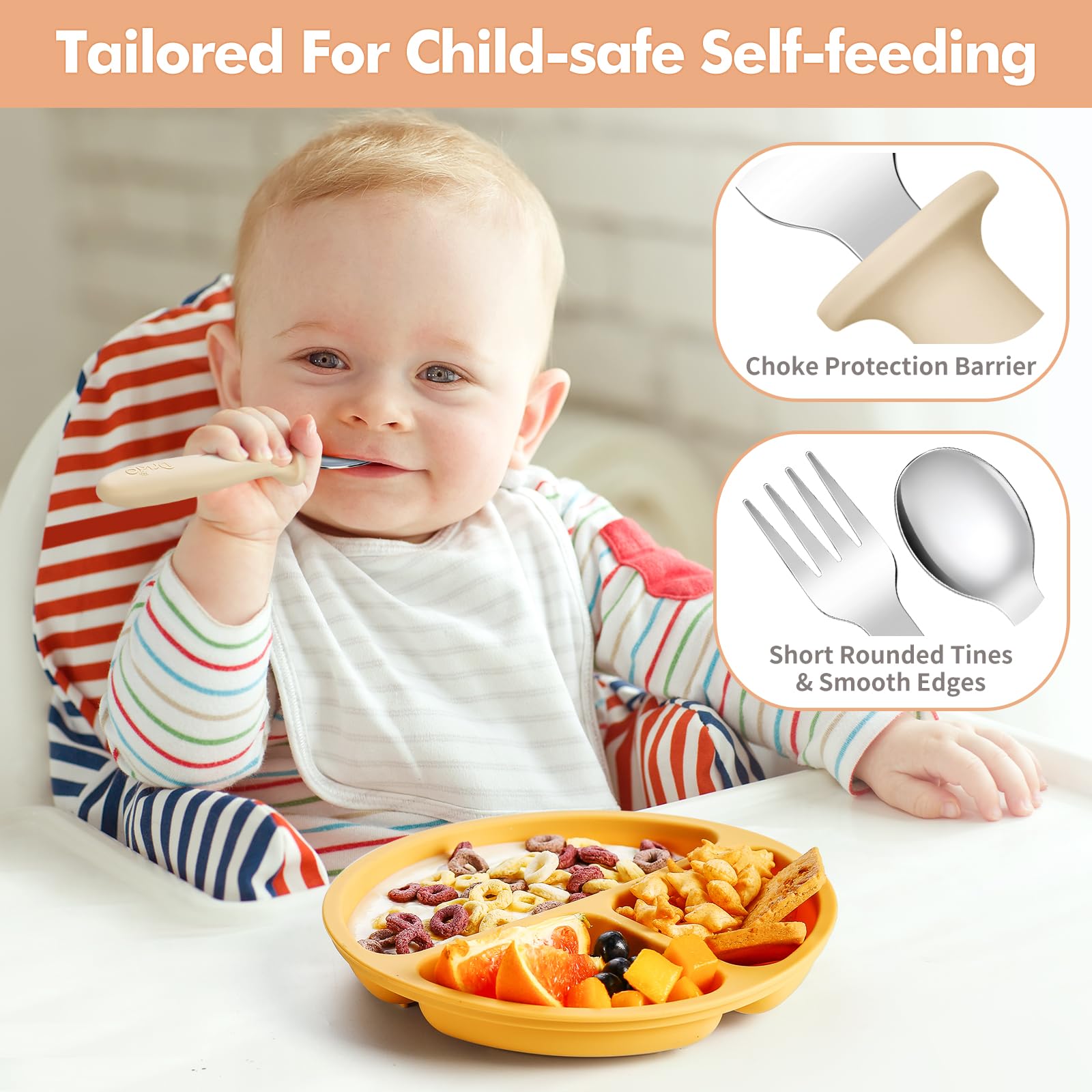 toddler utensils choke barrier design safety feature