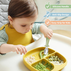 drkio utensils with non-slip silicone handle