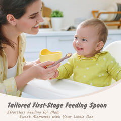 BPA-free food-grade silicone baby spoons dishwasher safe
