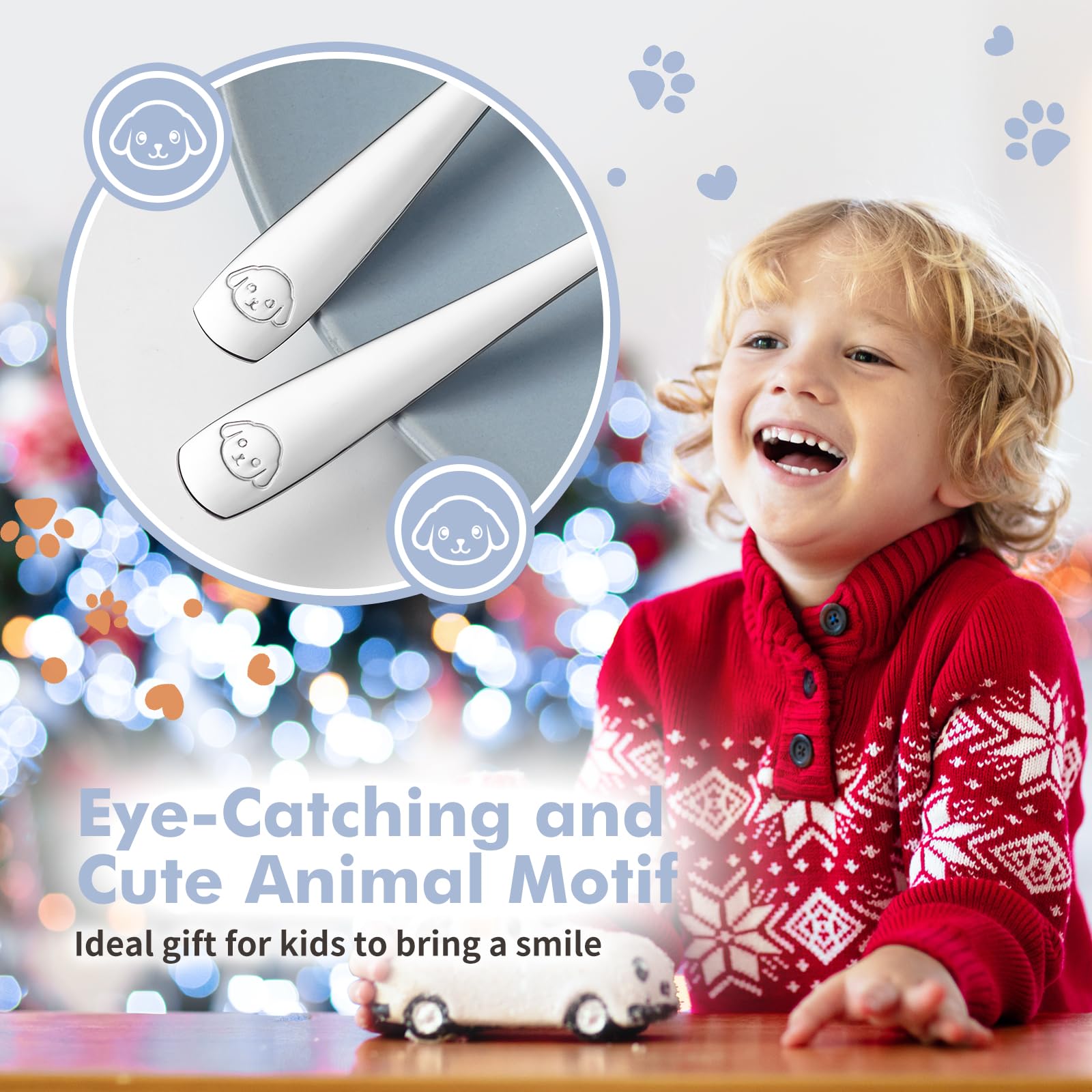 DRKIO toddler forks with animal motifs