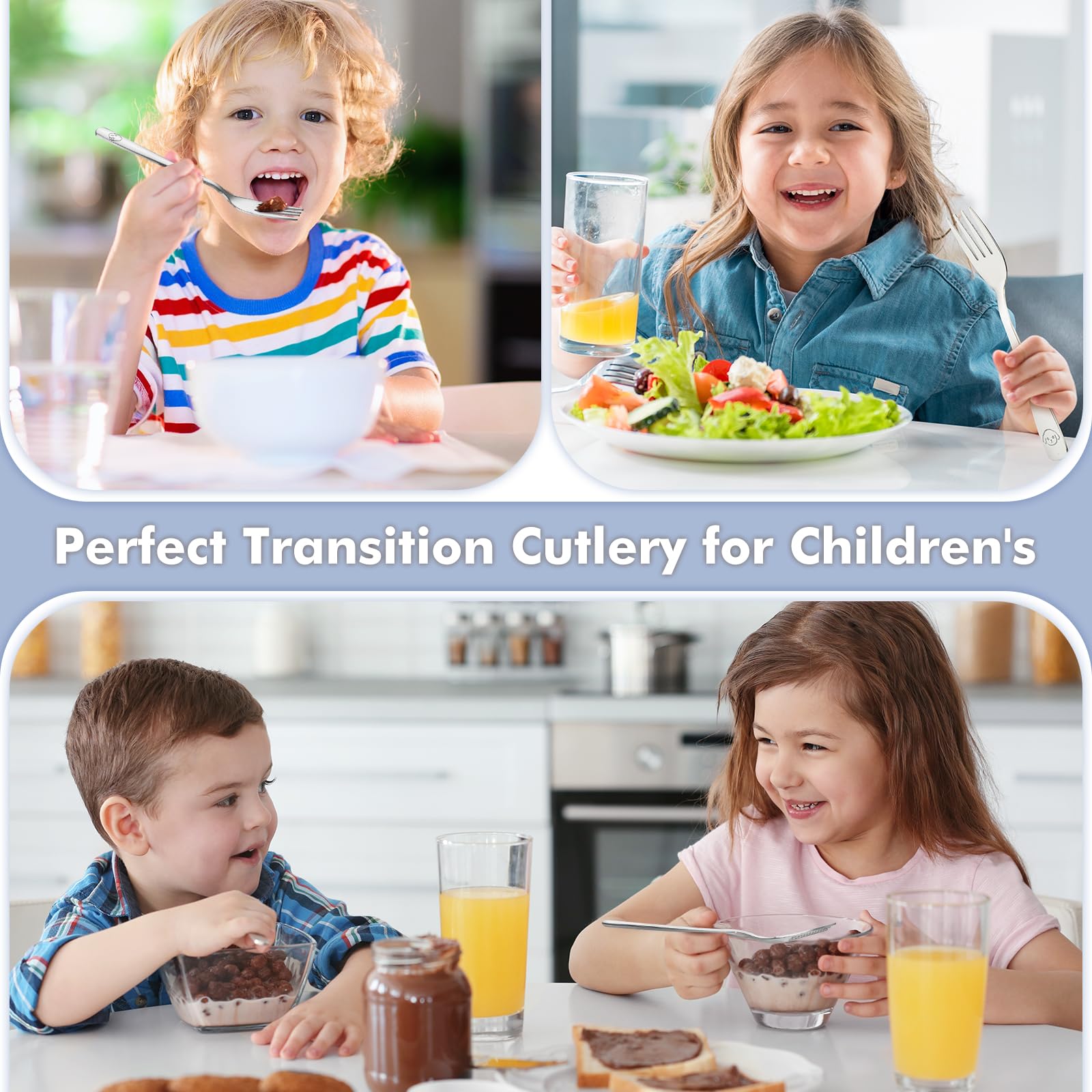 Mirror polished finish DRKIO toddler forks