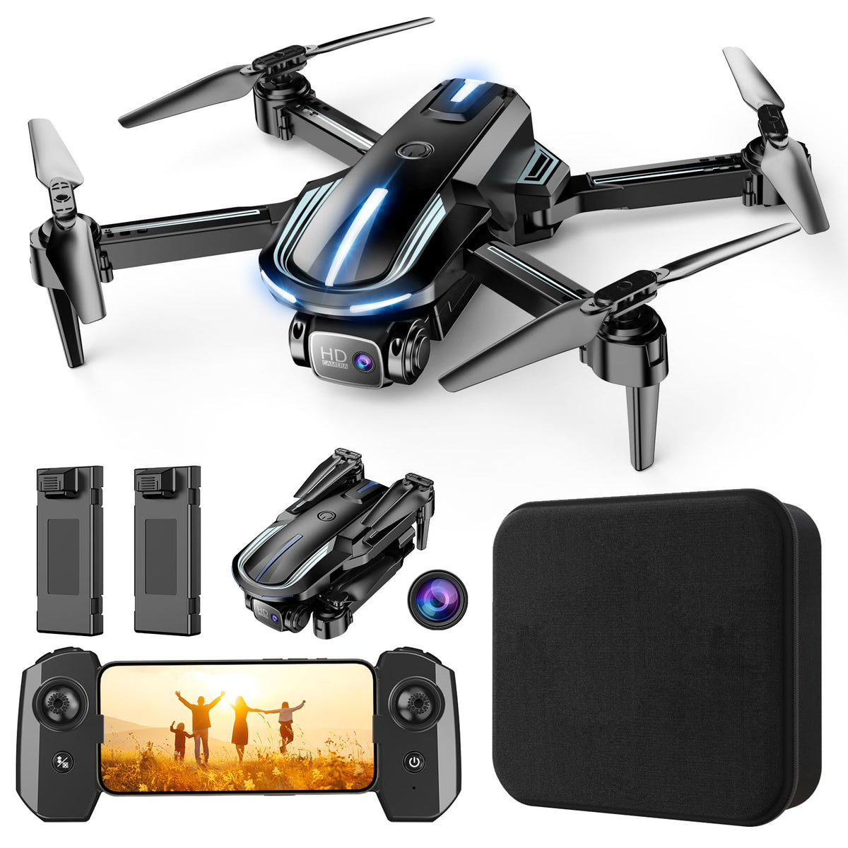 Drone with Camera for Beginners foldable mini drone 1080P