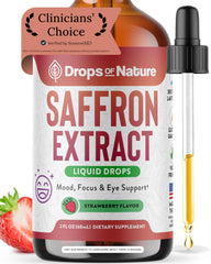 Drops Of Nature saffron supplements bottle front view
