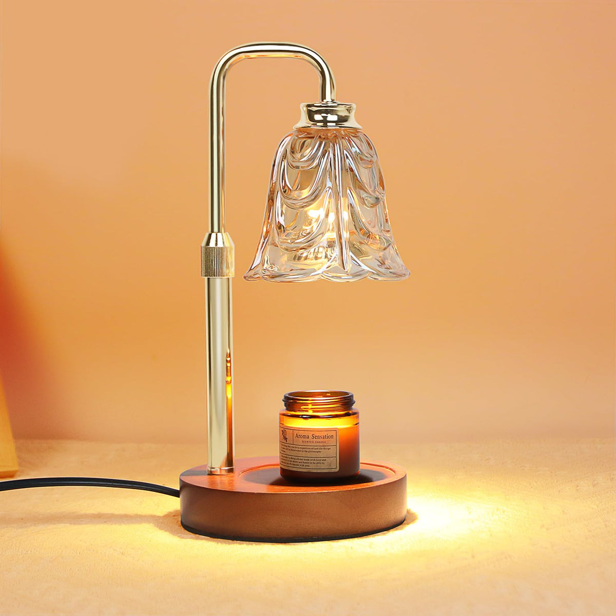 Droyek Candle Warmer Lamp with Timer on display