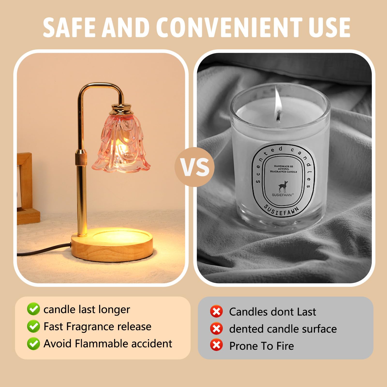 Droyek Candle Warmer Lamp dimmable control