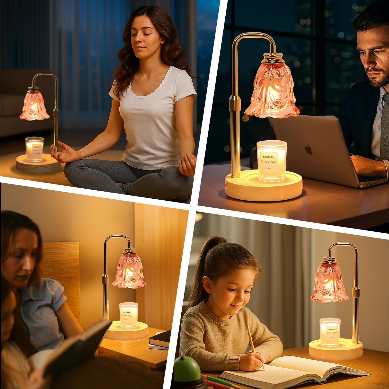 Two bulbs included with Droyek Candle Warmer Lamp