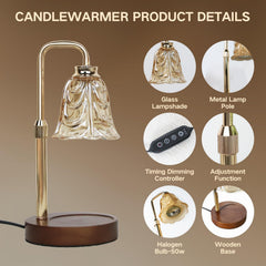 Droyek Candle Warmer Lamp adjustable height in use