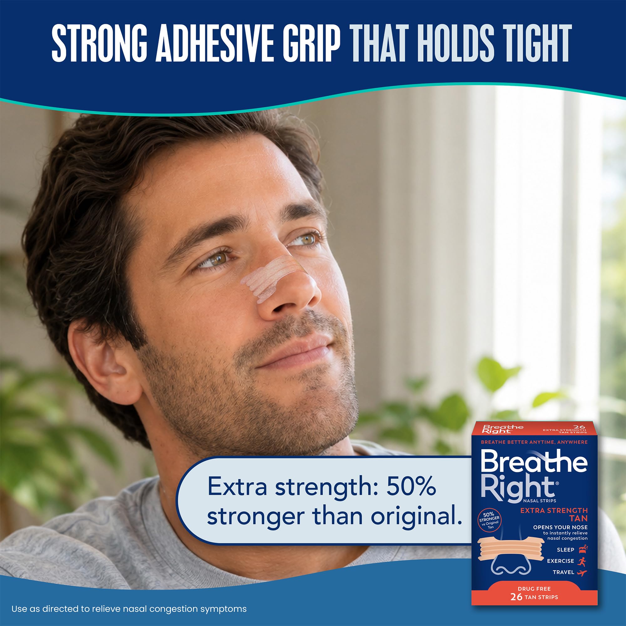 Breathe Right Nasal Strips 26ct for adults and children over 5
