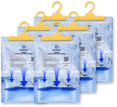 Dry & Dry moisture absorbers six packs net 7 oz per pack in storage bags