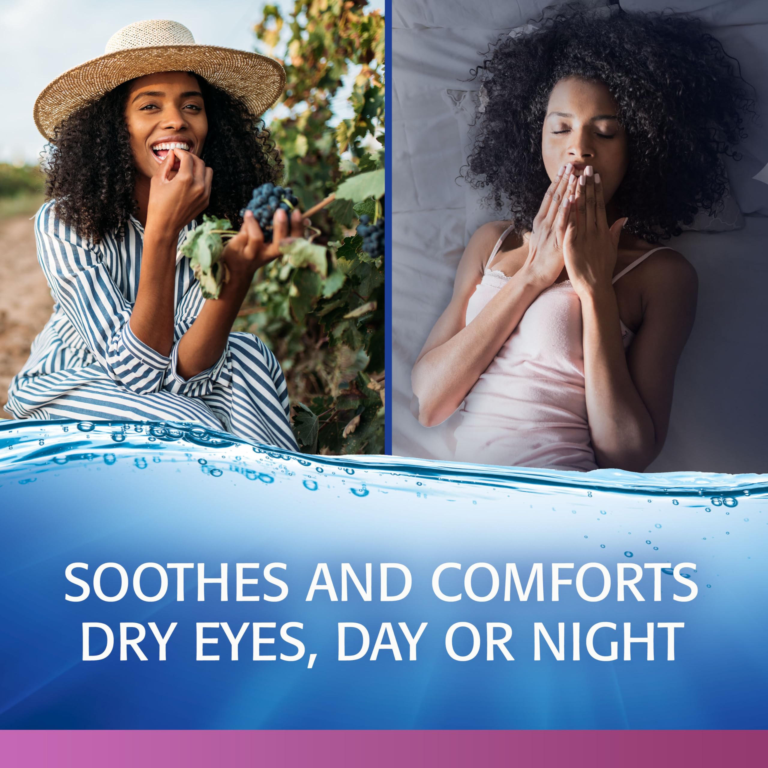 dry eye relief with REFRESH LIQUIGEL eye gel used day or night