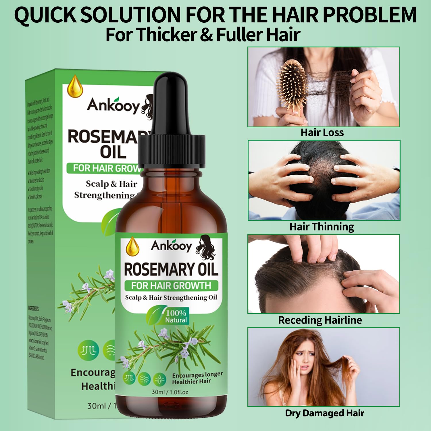 dry scalp care rosemary oil bottle