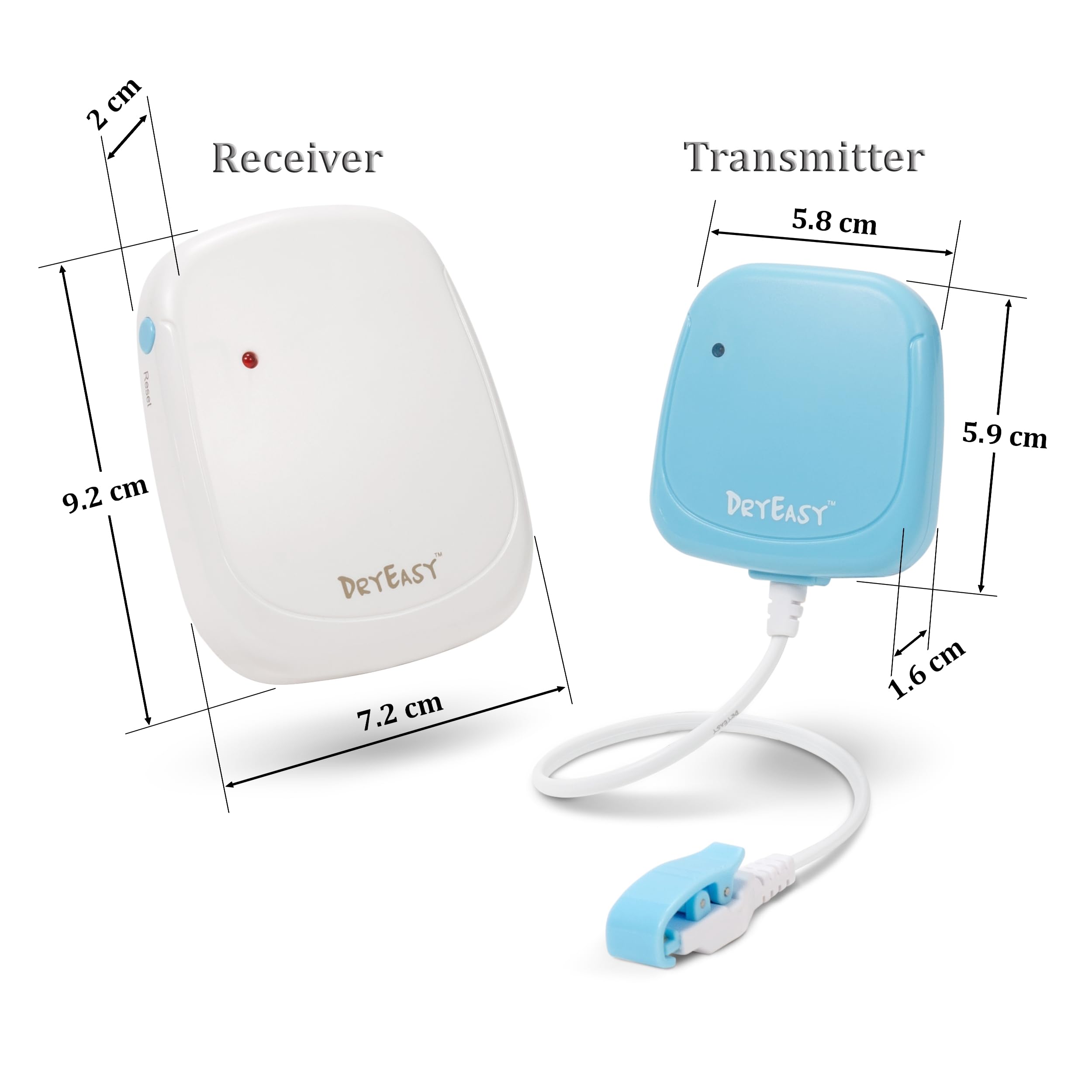DryEasy Plus sensor attached to underpants with toggle clamp