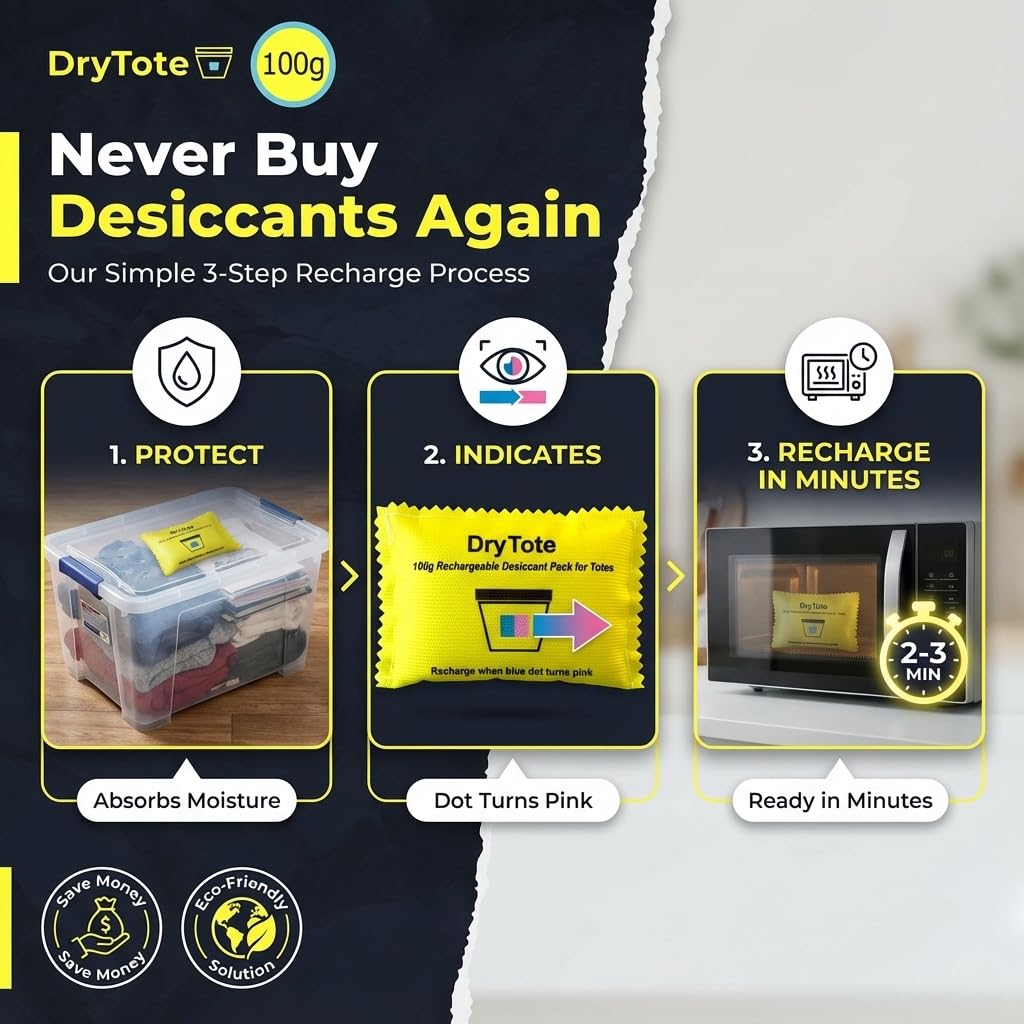 DryTote large capacity desiccant pack storage bins totes