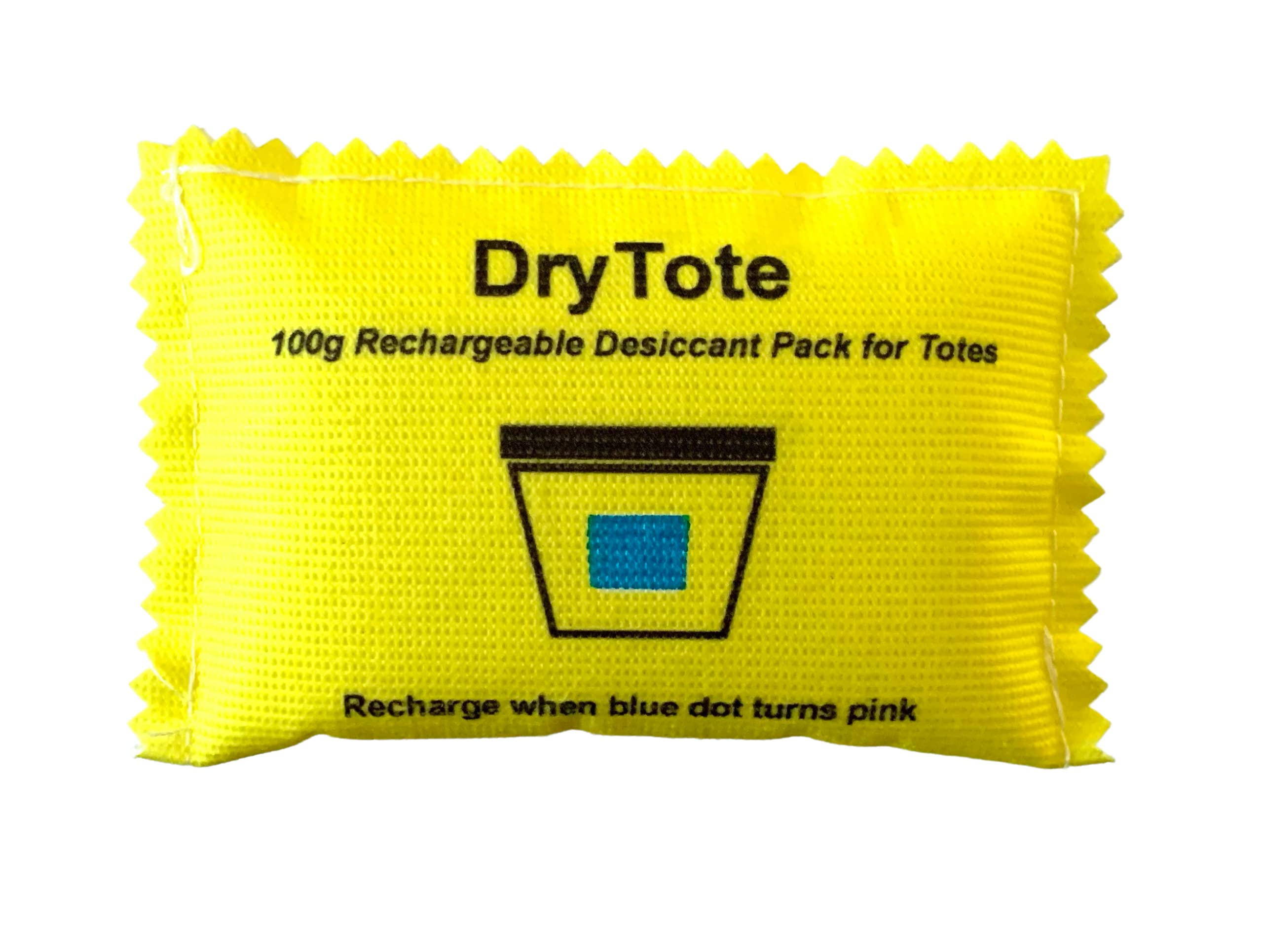 DryTote rechargeable desiccant pack yellow color indicator