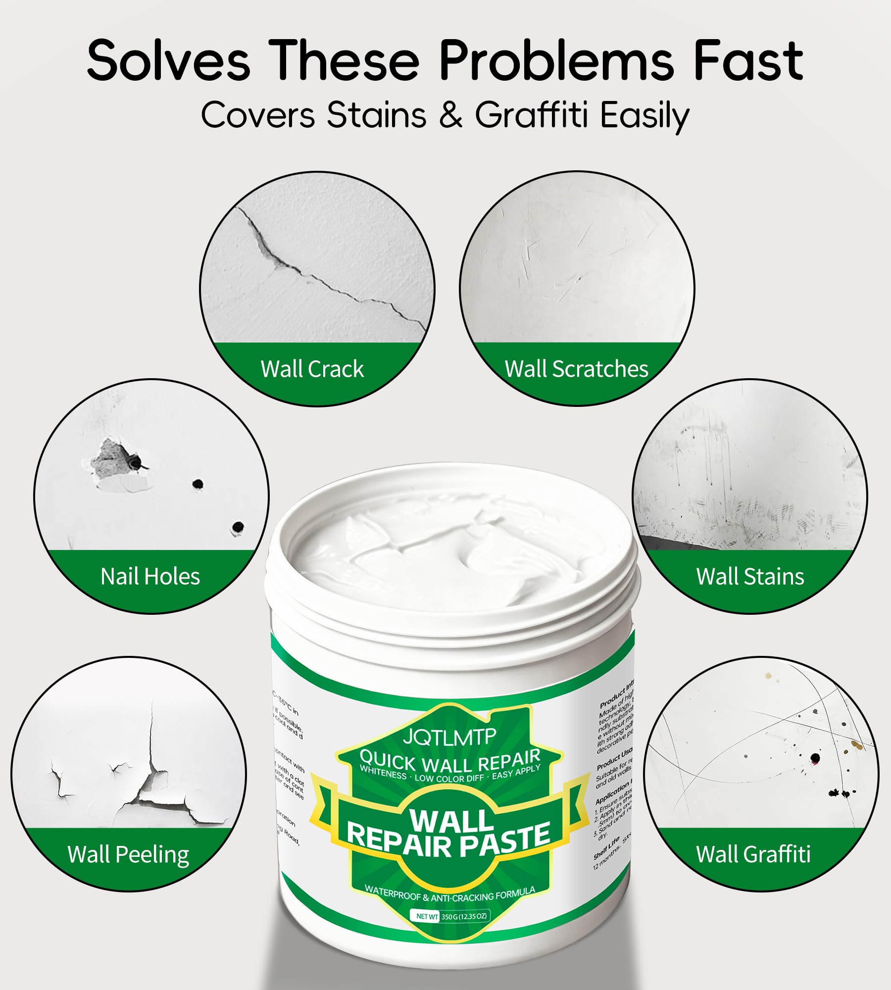 12 OZ wall repair paste prepared for interior repairs