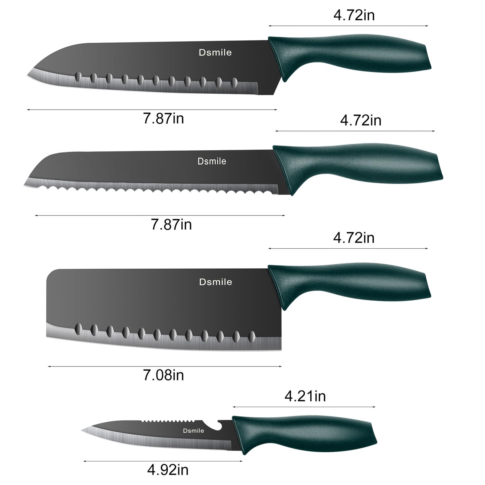 Dsmile chef knife with nonstick coating