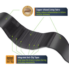 Dual adjustable straps on the back support belt