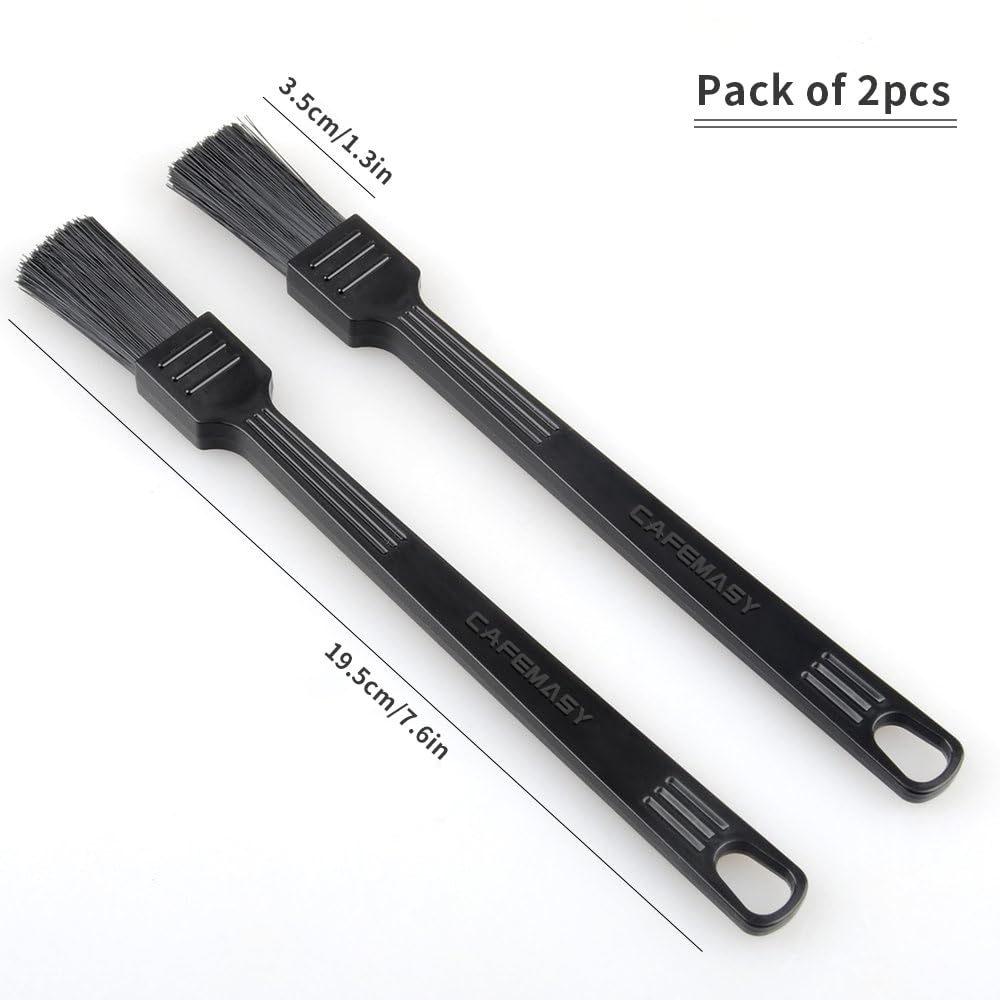 Compact 2pc SPIRIT brush set for coffee equipment maintenance