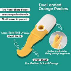 orange peeler tool triangle cutter close up