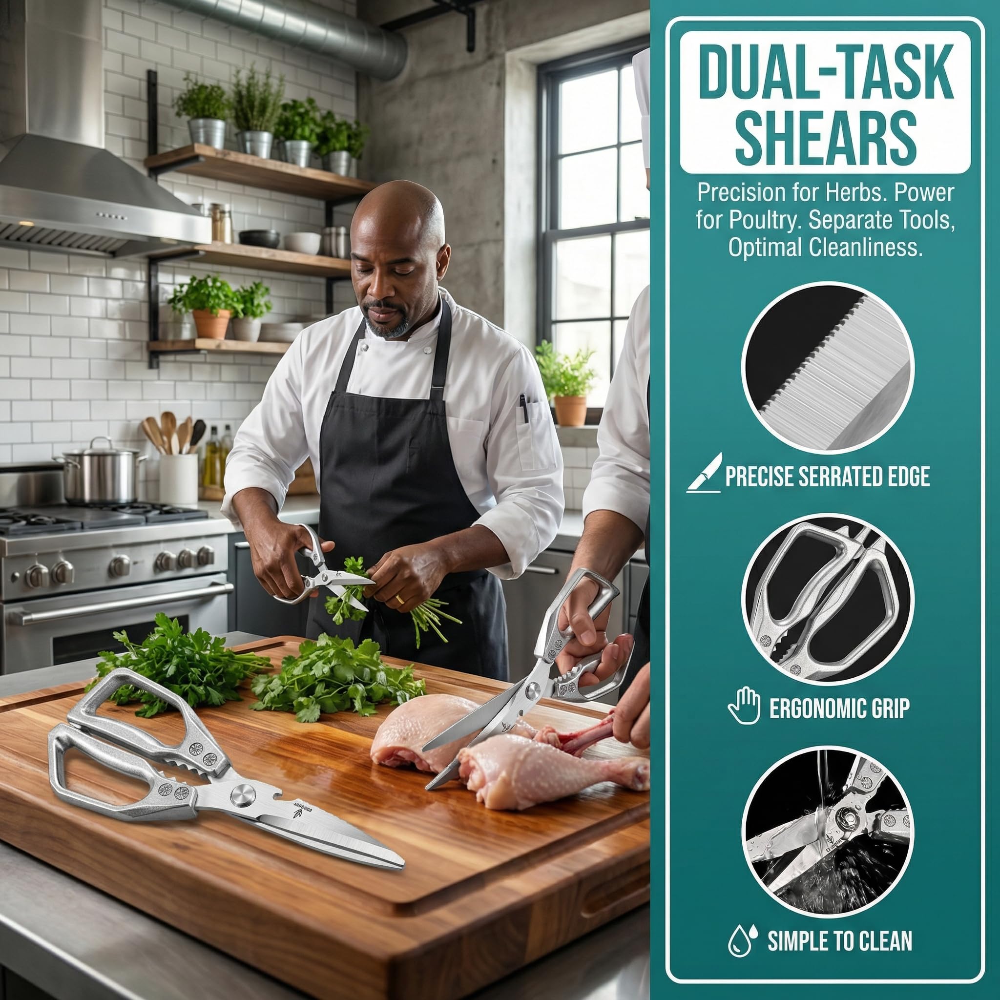 Balanced weight and smooth cutting action for easy prep