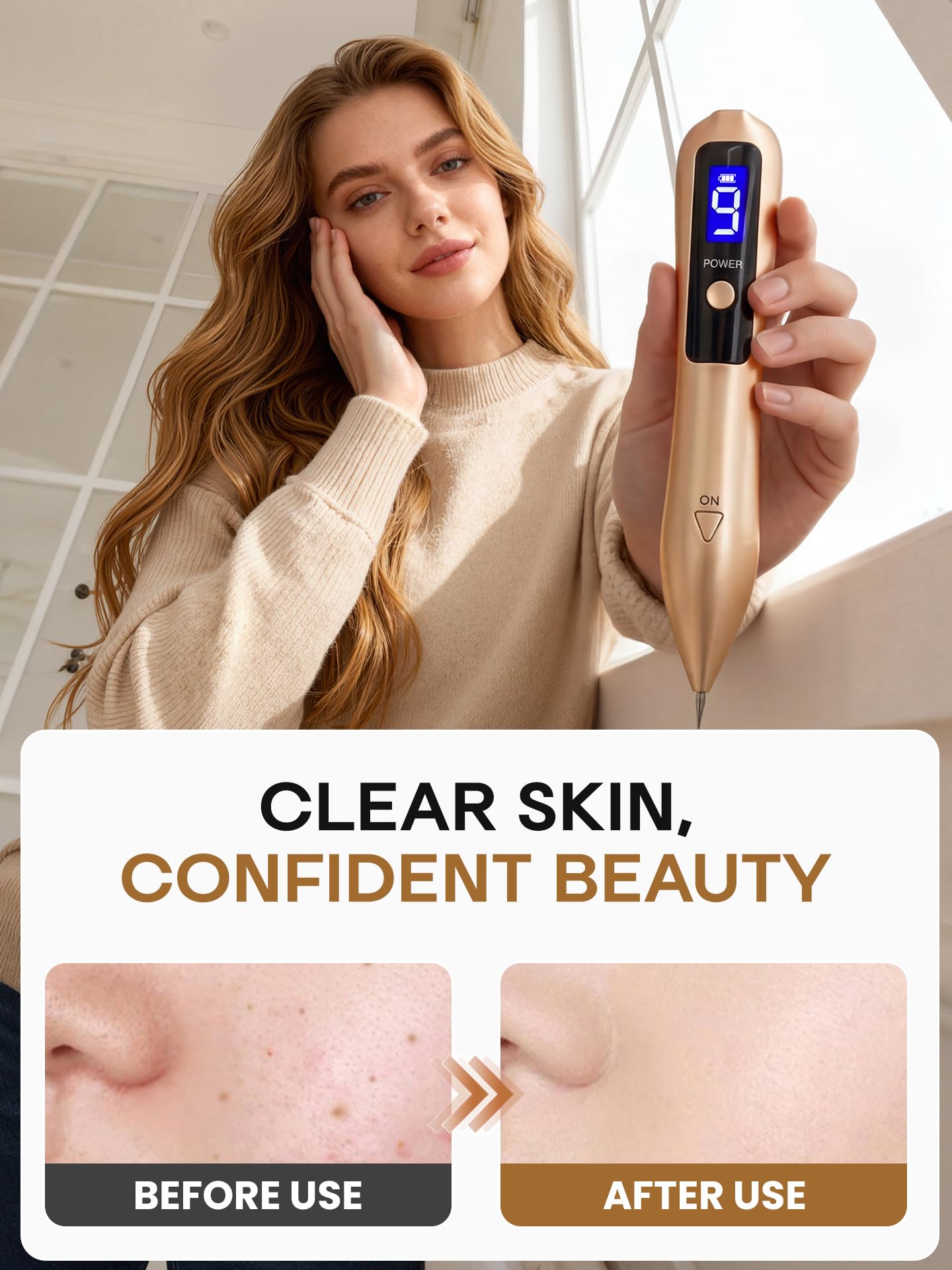 Built-in LED light on Skin Tag Remover Pen for better visibility