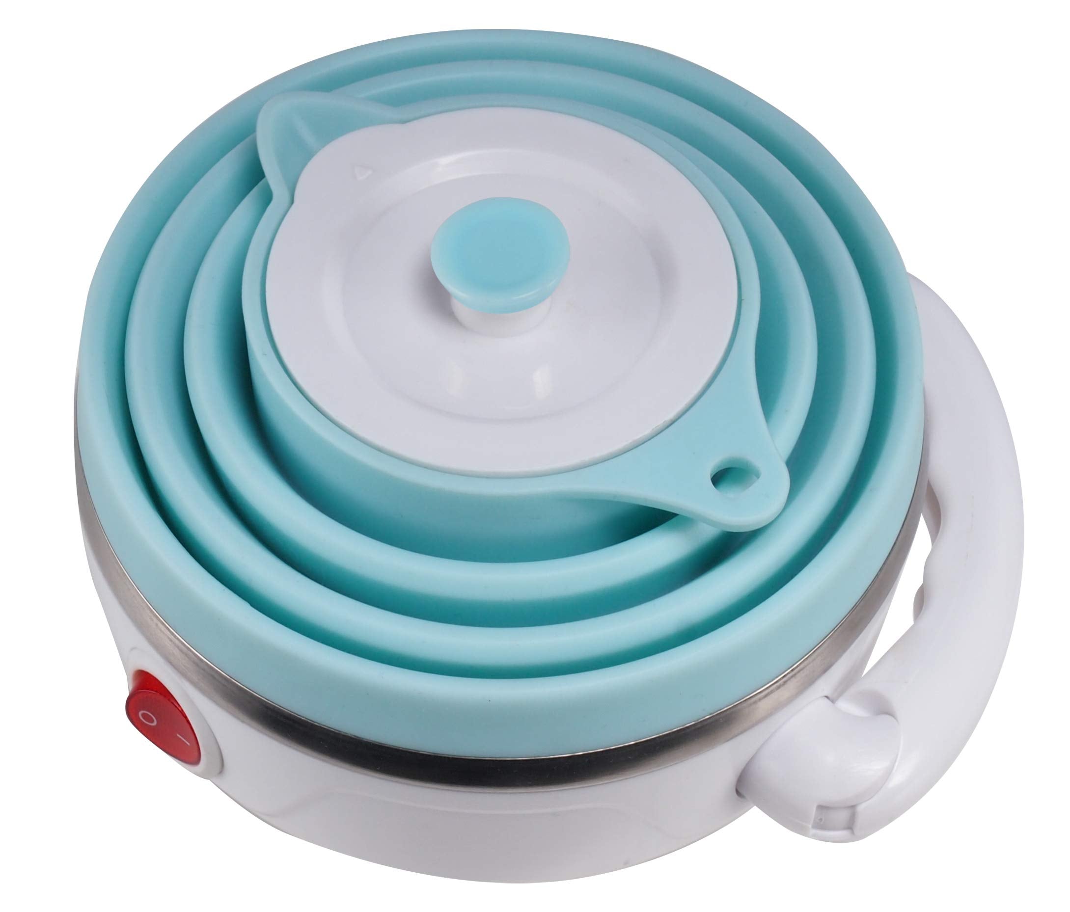 Dual voltage kettle 110-220V with blue finish