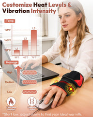 Remote control for adjustable heat and vibration