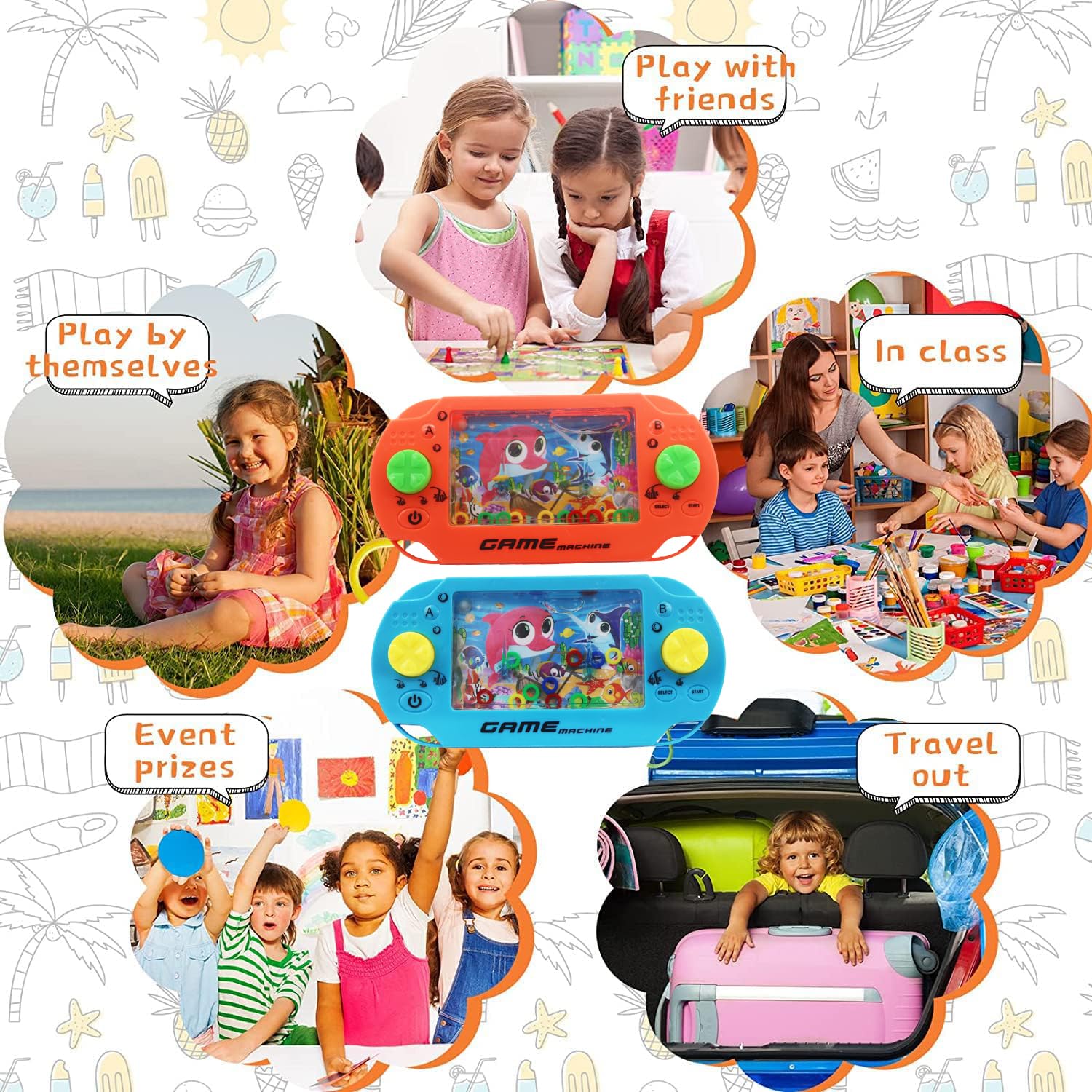 ABS plastic handheld water ring game material