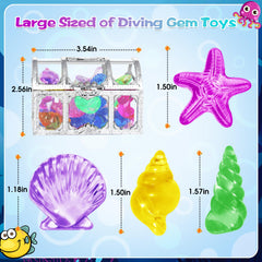 Assorted diving gems acrylic conch starfish seashell shapes