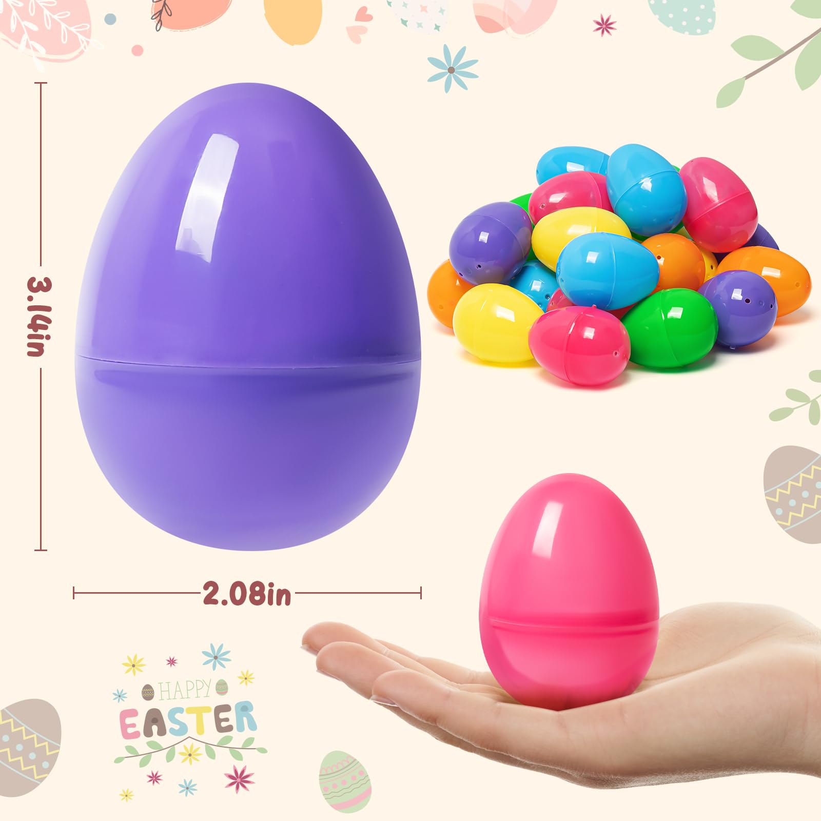 Durable recyclable polypropylene Duchong Easter eggs