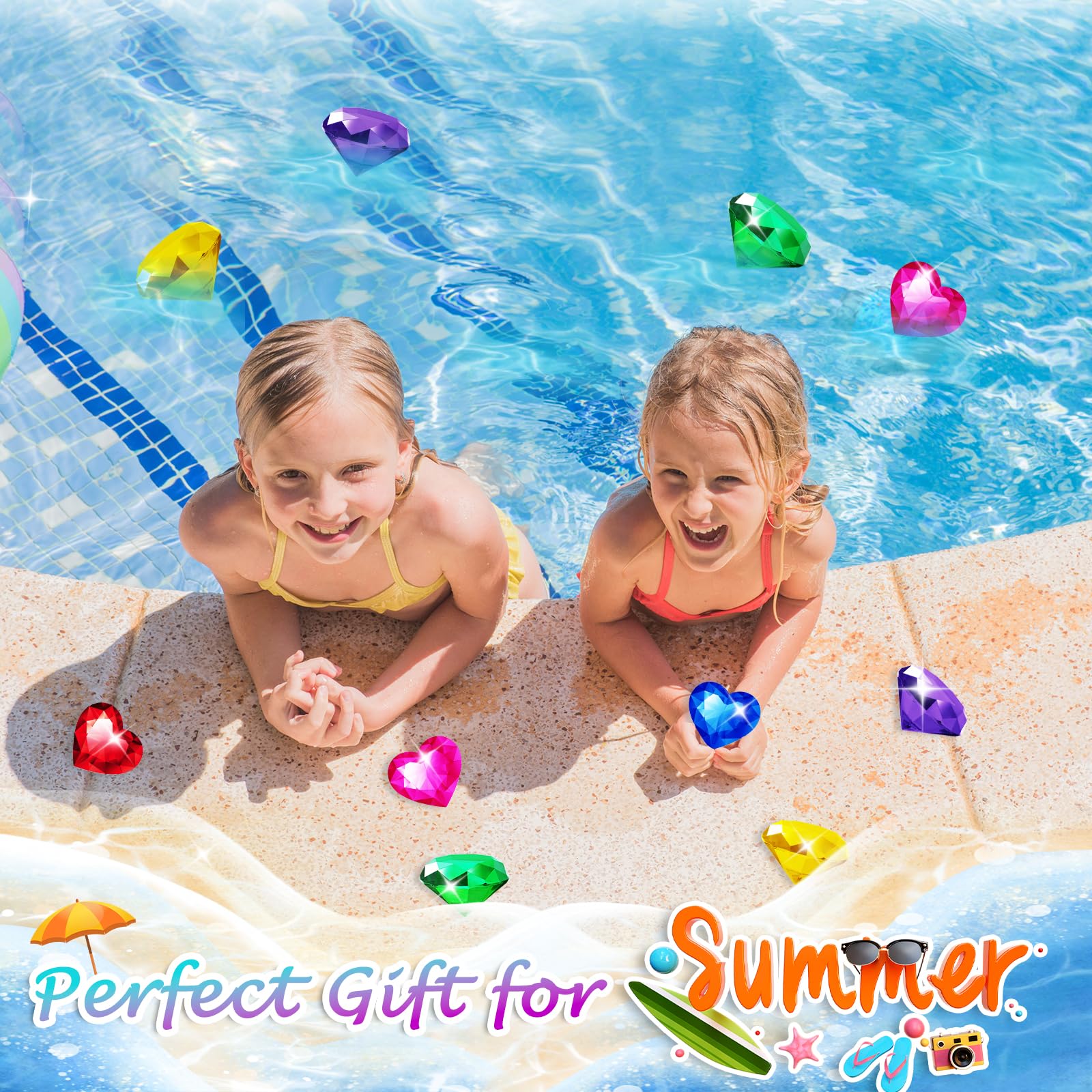 Pool gems set for parties beaches and bath time by Duchong