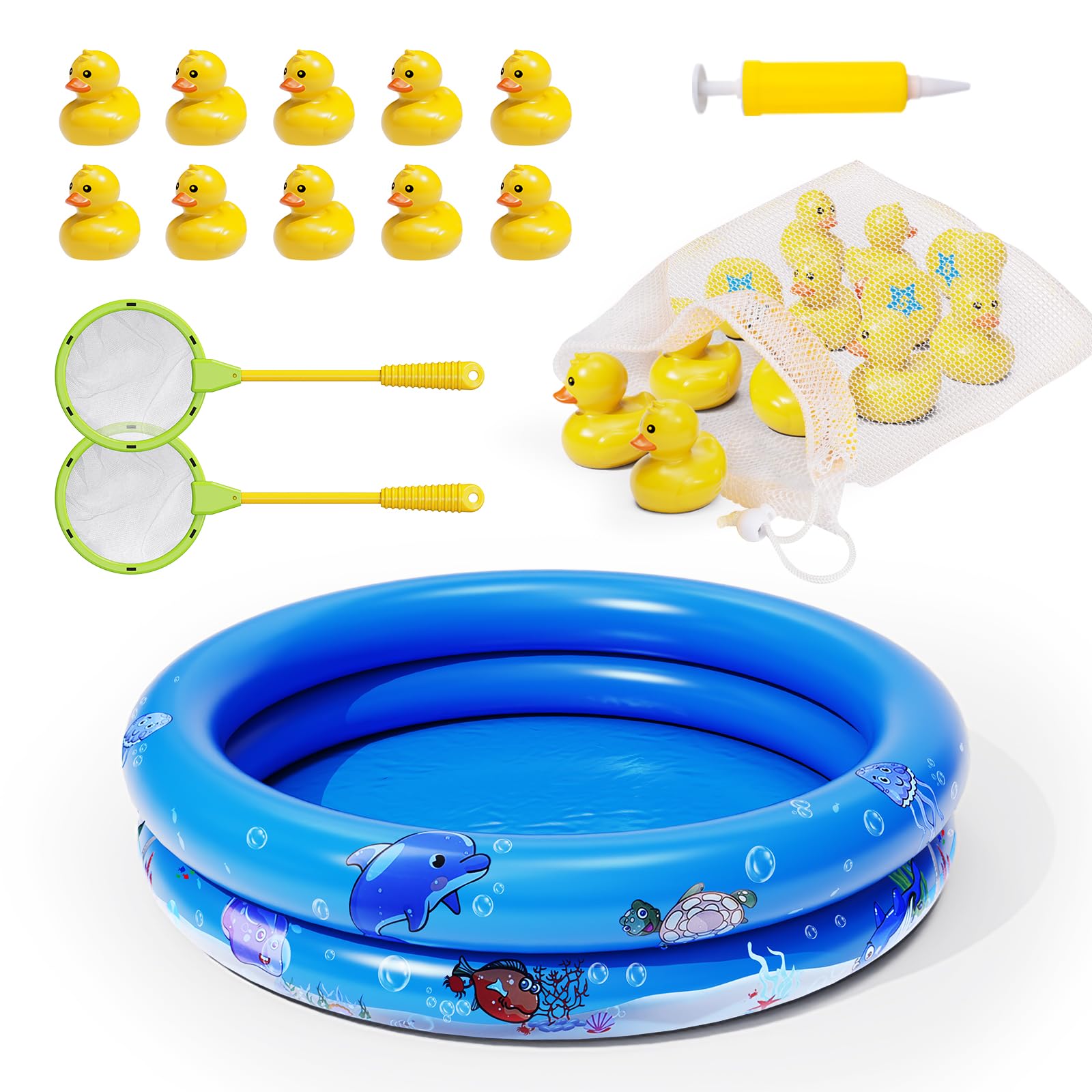 Two nets for catching ducks during party play