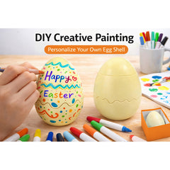 Decorated eggshell for DIY Easter duck toy