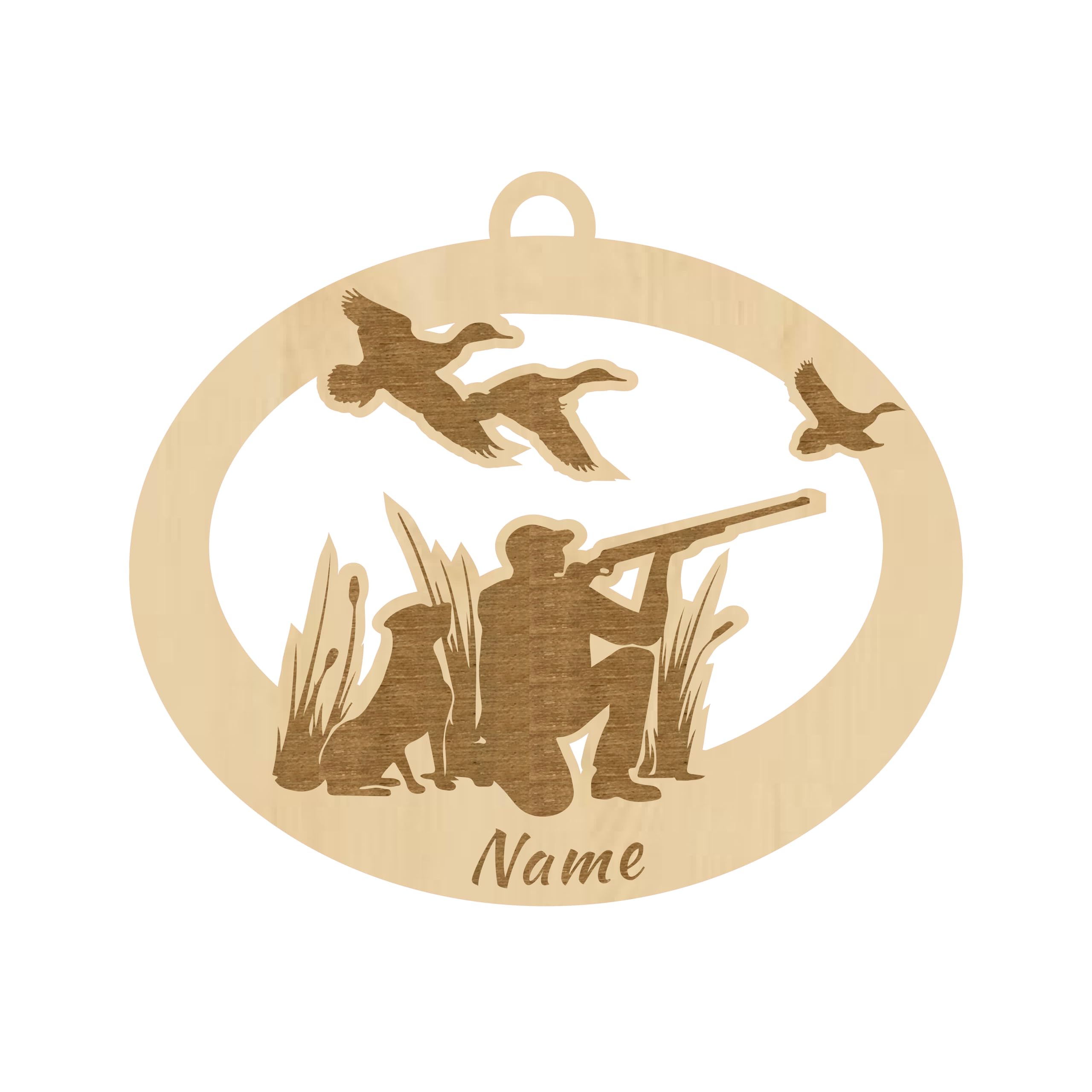 Personalized Duck Ornament showing engraving option