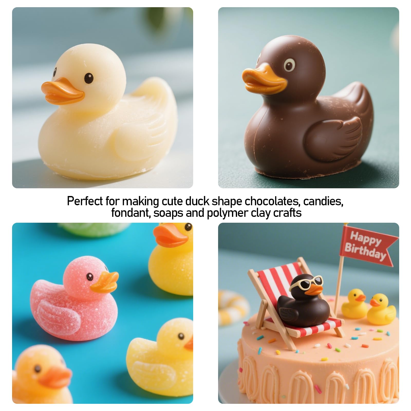 Durable reusable silicone duck molds for resin