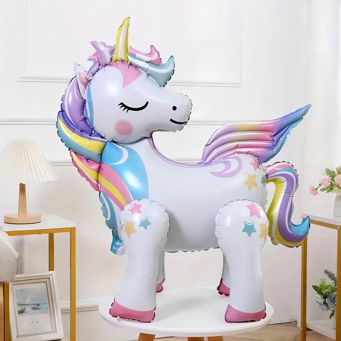 Five piece unicorn balloon set for celebrations