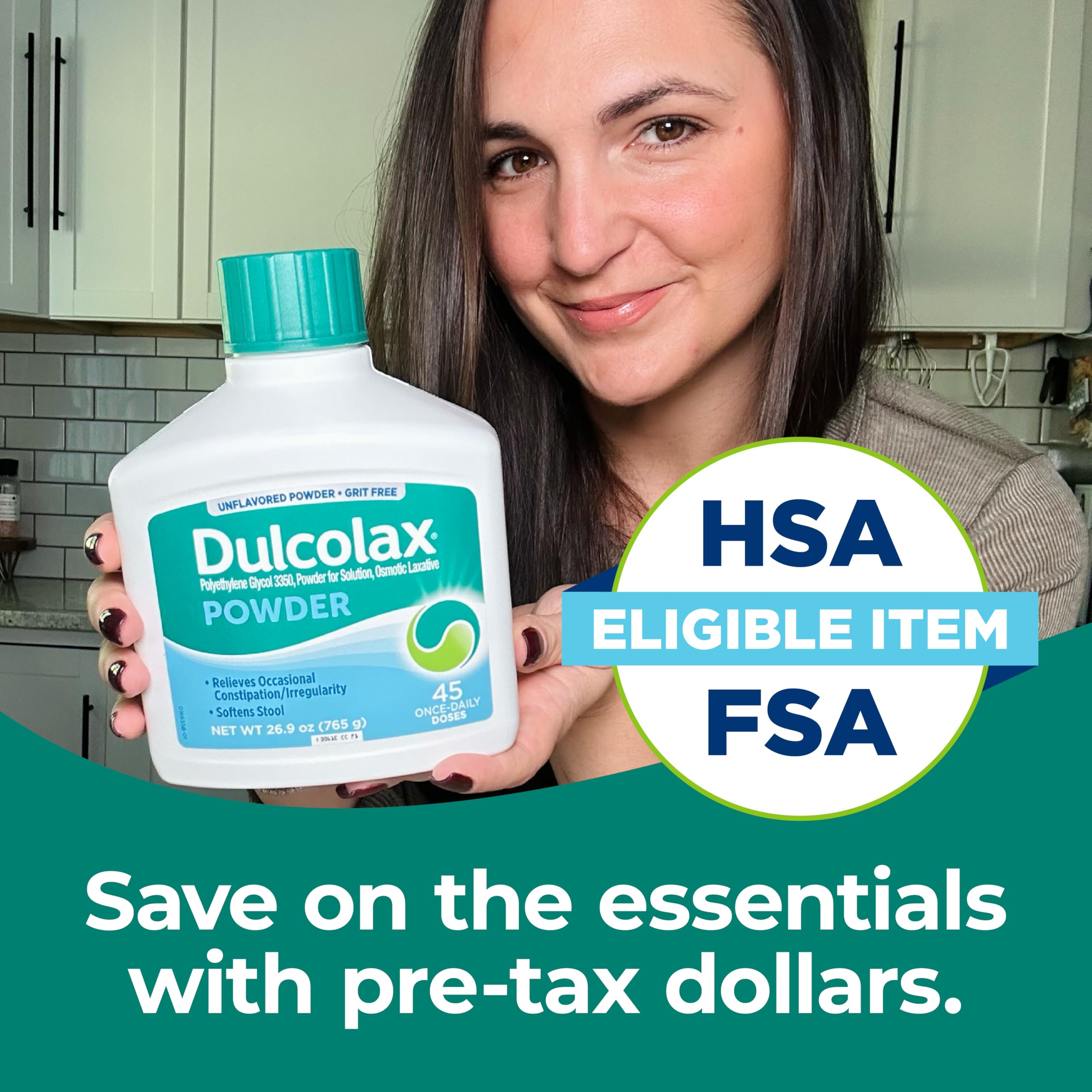 Dulcolax Laxative Powder packaging count 45-dose