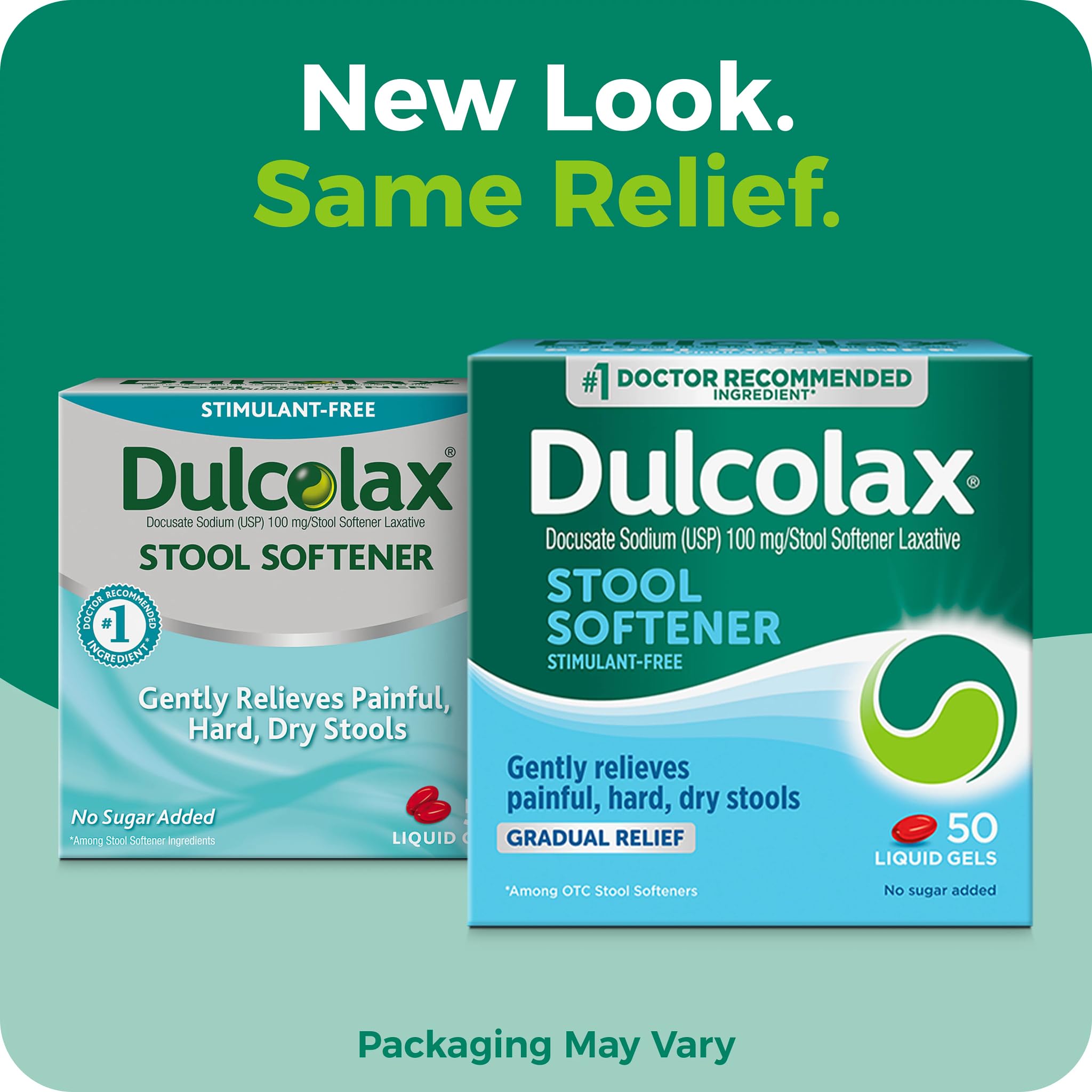 Dulcolax 50 count box packaging label