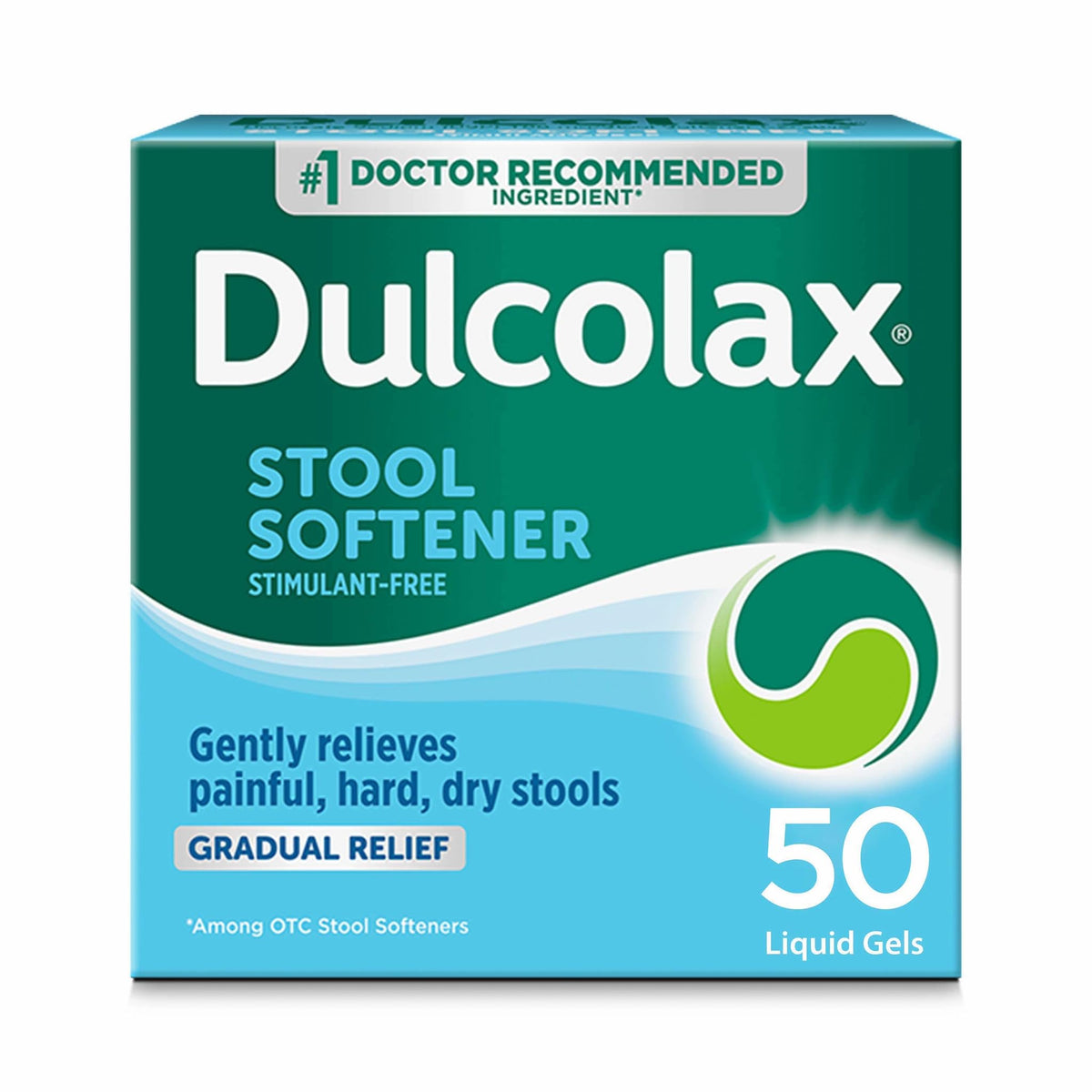 Dulcolax stool softener liquid gel capsules 50 count box