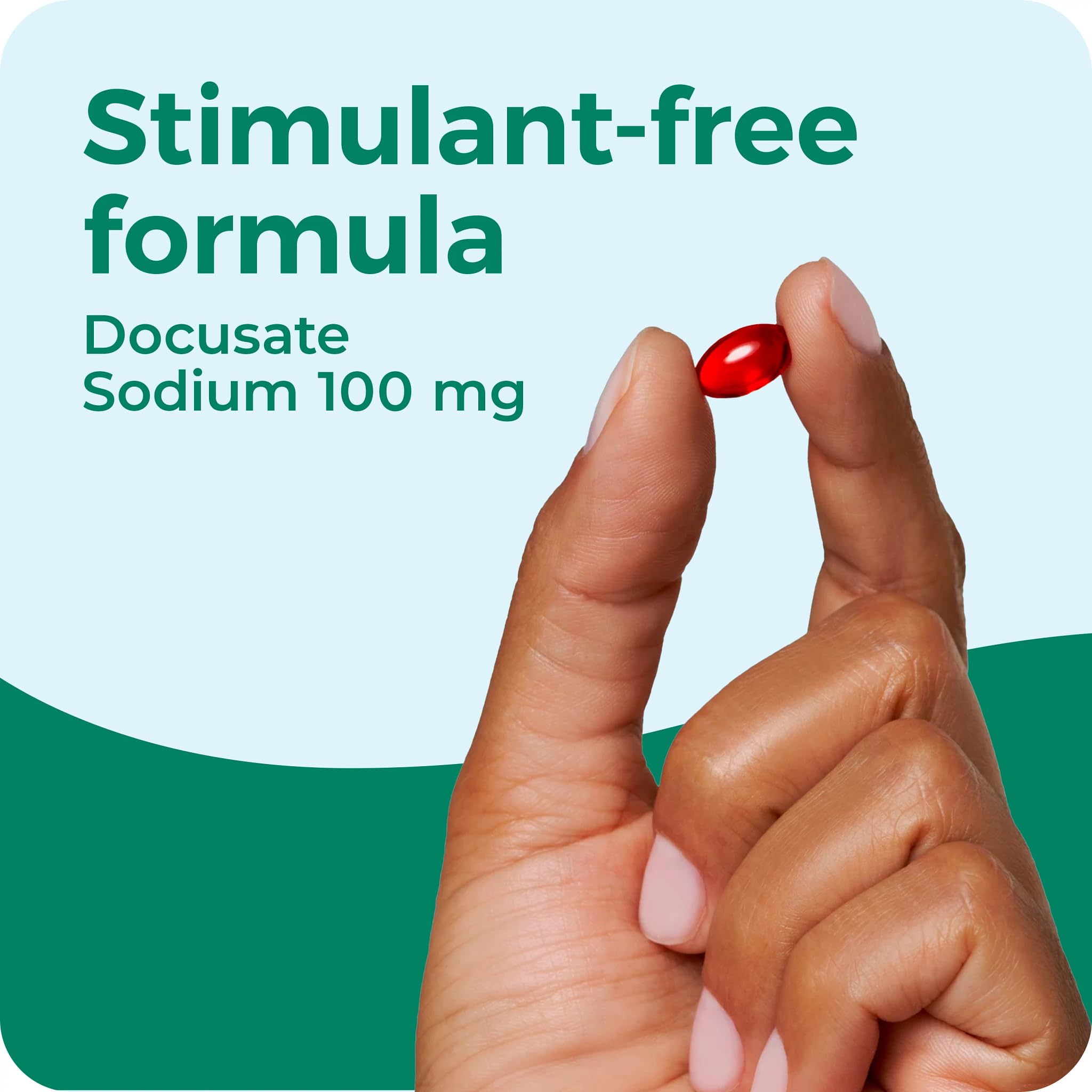 Stimulant-free Dulcolax stool softener capsule packaging