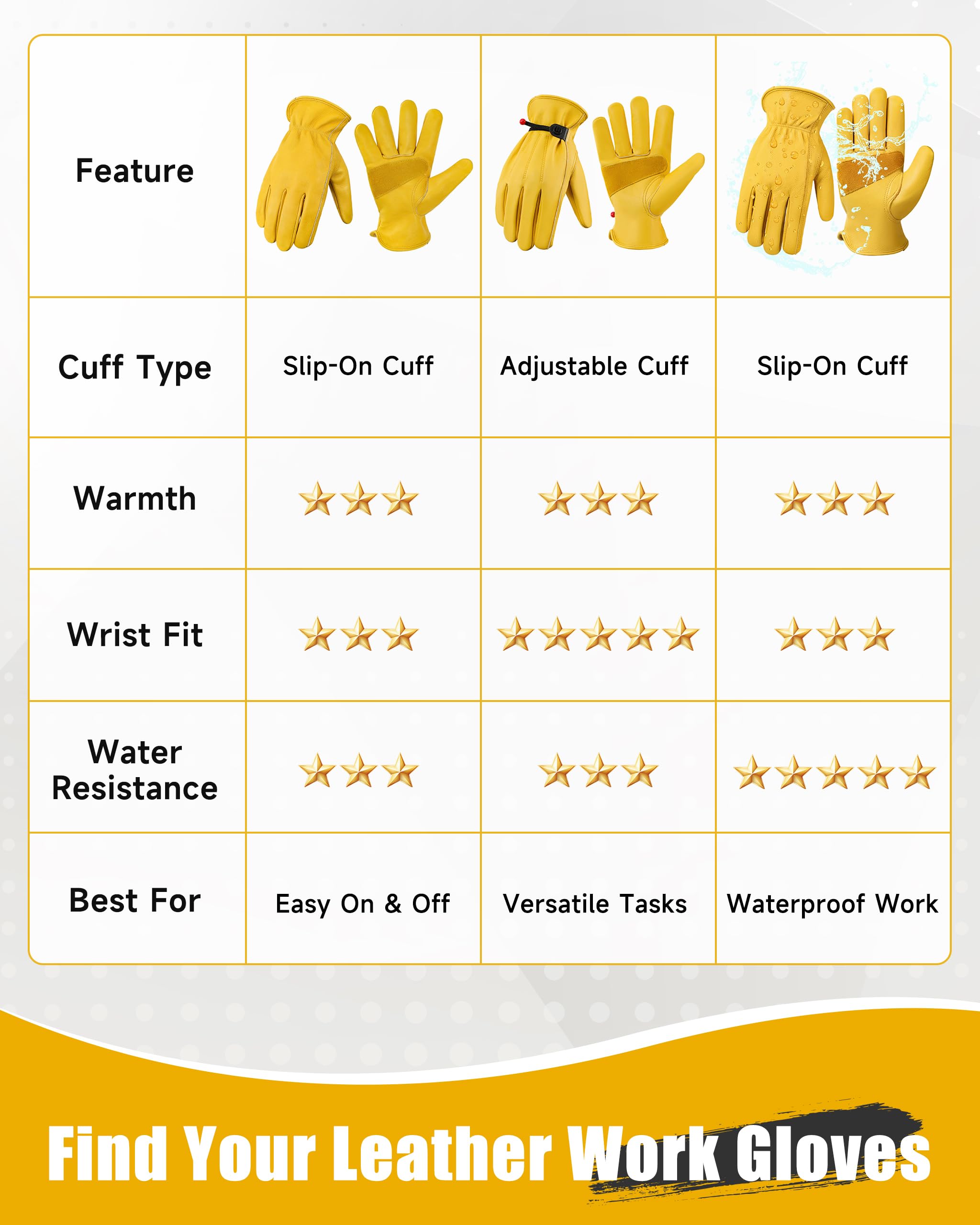 DULFINE breathable sweat-absorbent leather gloves