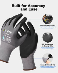 Grey L size DULFINE work gloves for men product view