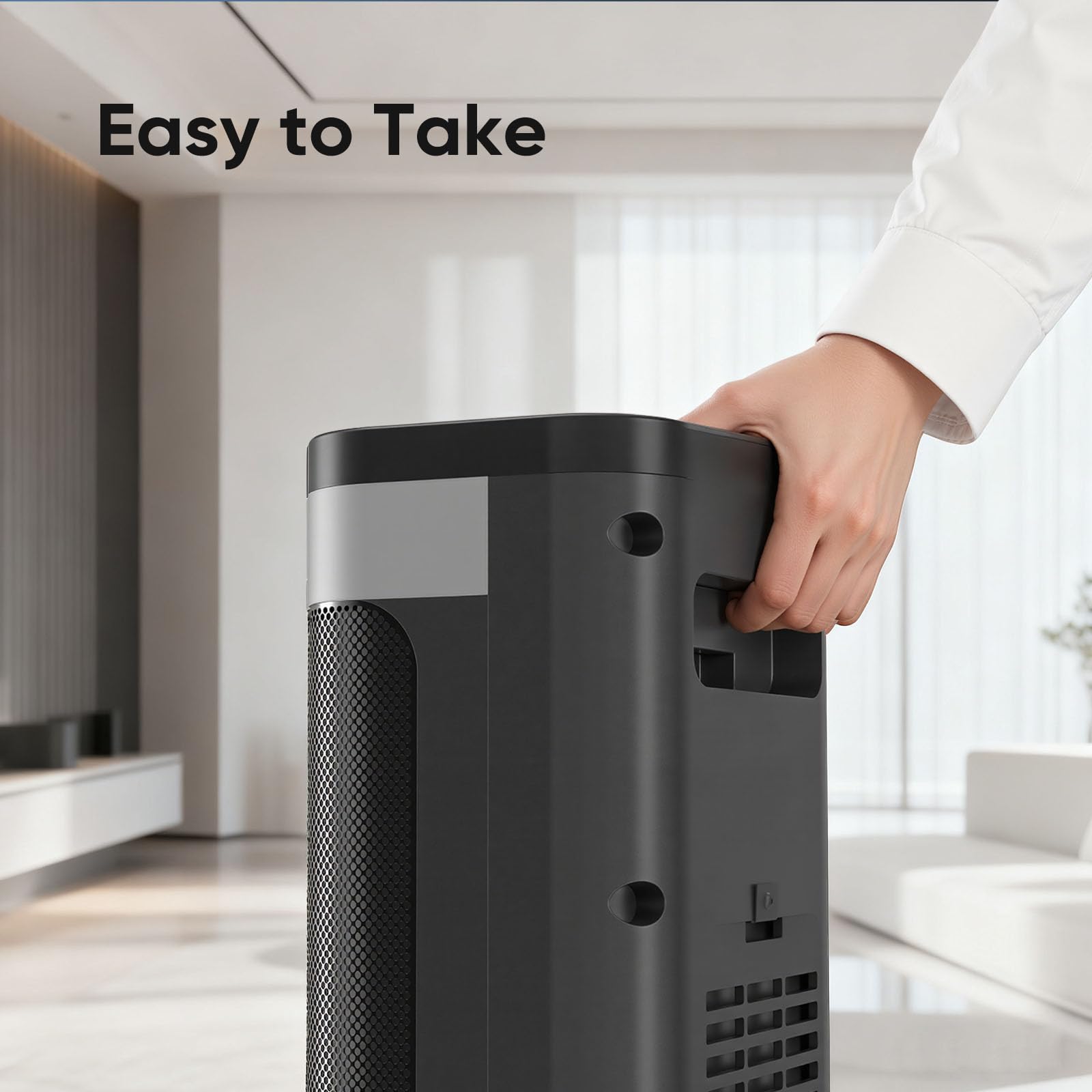 Dumos compact heater for living room setup