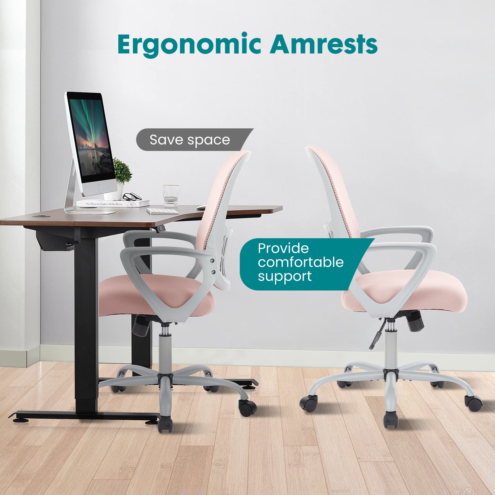 DUMOS smooth rolling casters on office chair